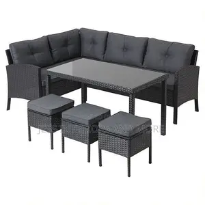 5-Piece Outdoor Dining Set - Black