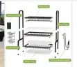 3-Tier Dish Drainer Rack with Removable Trays - 1