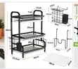 3-Tier Dish Drainer Rack with Removable Trays - 2