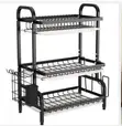 3-Tier Dish Drainer Rack with Removable Trays - 4