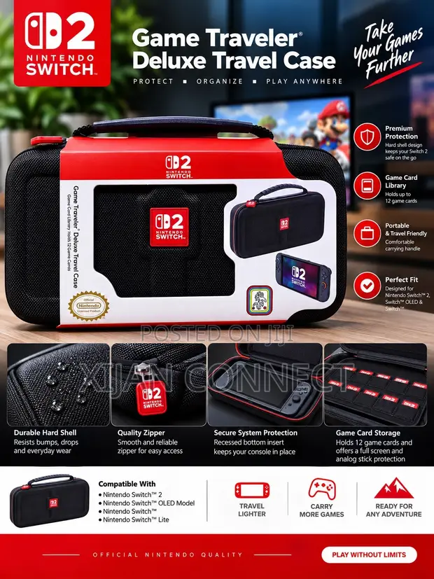 Nintendo Switch 2 Game Traveler Deluxe Travel Case - 1
