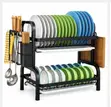 2-Tier Kitchen Rack with Utensil Holder - 1