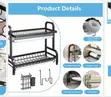 2-Tier Kitchen Rack with Utensil Holder - 2