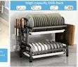 2-Tier Kitchen Rack with Utensil Holder - 4