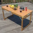 Portable Foldable Picnic Table with Adjustable Height Stools - 3