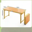 Portable Foldable Picnic Table with Adjustable Height Stools - 4