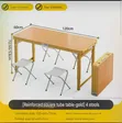 Portable Foldable Picnic Table with Adjustable Height Stools - 5