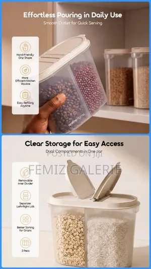 Oraimo FlexJar 3-Piece Grain Storage Containers