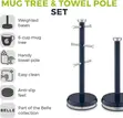Tower Belle Mug Tree and Towel Pole Set - Midnight Blue - 5