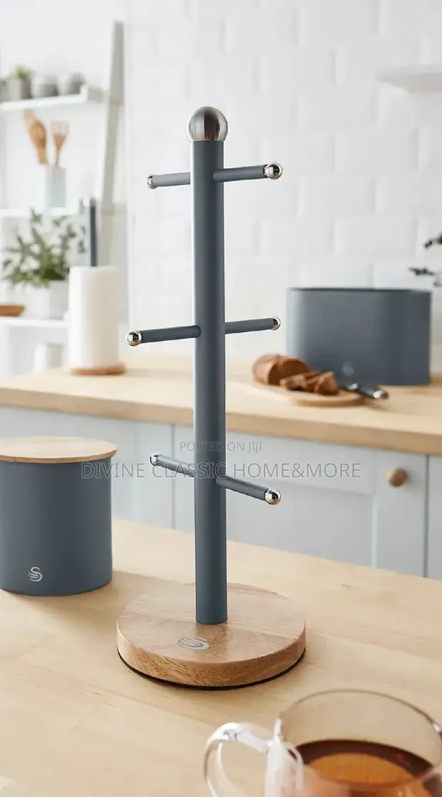 Swan Nordic Kitchen 6 Mug Tree, Slate Grey - 1