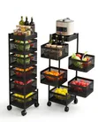 5-Layer Rotating Kitchen Storage Trolley - 1
