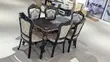 Classic 6-Seater Dining Table Set - Carved Wood - 1