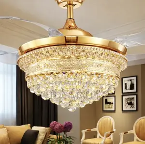 Luxurious Crystal Ceiling Fanlight with Bluetooth & Voice Control