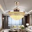 Luxurious Crystal Ceiling Fanlight with Bluetooth & Voice Control - 2