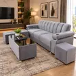 Brand New Ash Fabric 3-in-1 Sofa Set - 2