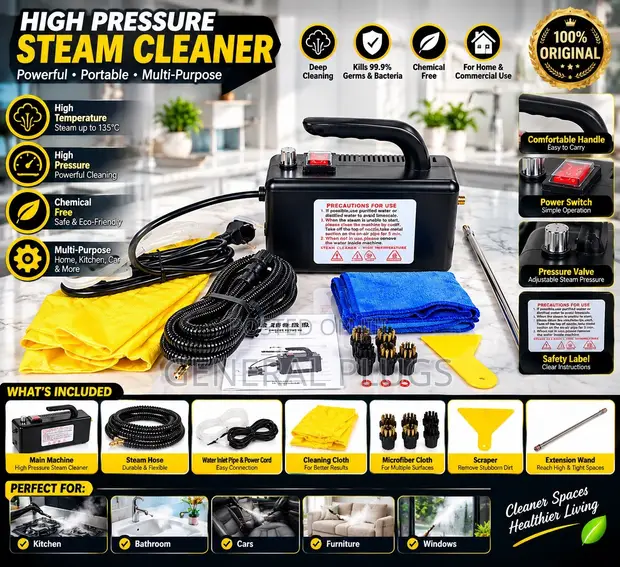 Original Heavy Duty Deep Hot Steam Cleaner - 1