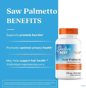 Saw Palmetto Standardized Extract 320mg for Prostate Health - 60 Softgels