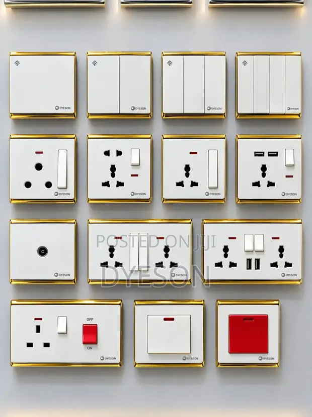 R3.8 White Gold Switches and Sockets - 1