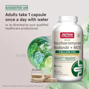 Probiotic Saccharomyces Boulardii + MOS, Gut Health, 90 Veggie Caps