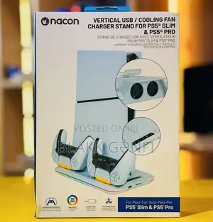 PS5 Nacon RGB Vertical Cooling Fan Charger Stand