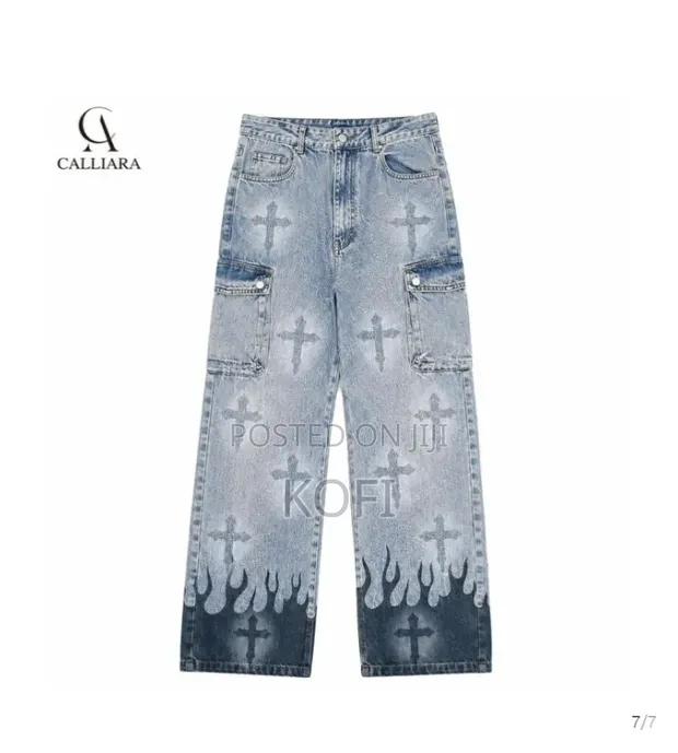 A&D Black Wool Jeans - Size L - 1