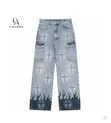 A&D Black Wool Jeans - Size L - 1