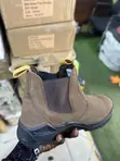 KINGUARD Brown Leather Chelsea Safety Boots - Steel Toe, Anti-Slip - 1