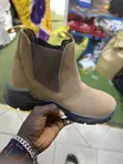 KINGUARD Brown Leather Chelsea Safety Boots - Steel Toe, Anti-Slip - 2
