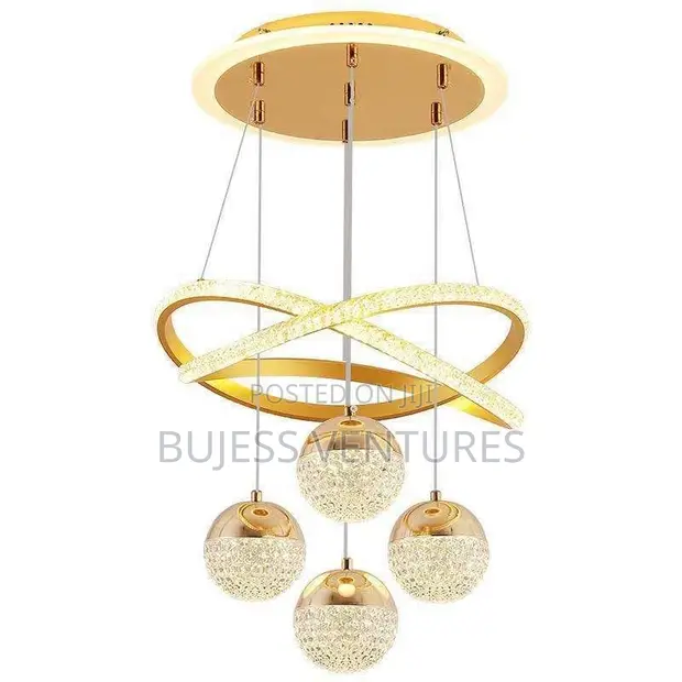 Pendant Ceiling Light - Golden, Color Changing - 1