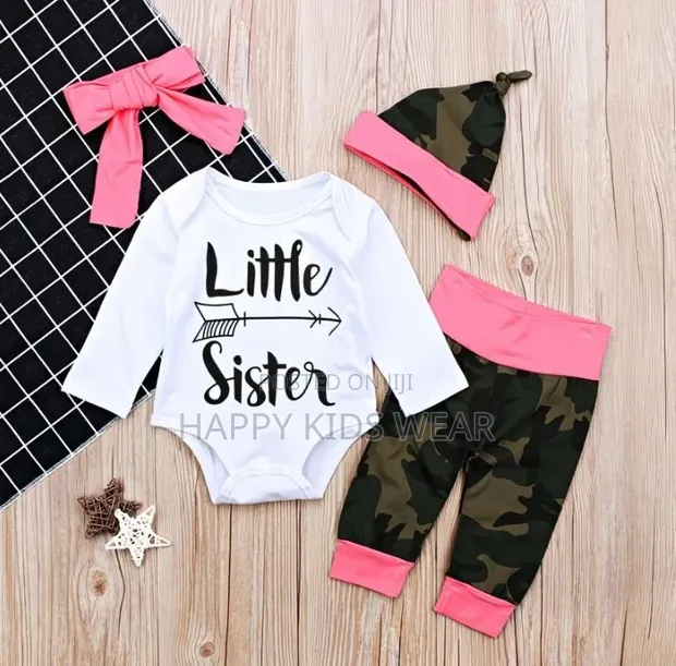 Baby Girls 2-Piece Set with 2 Headbands - 1
