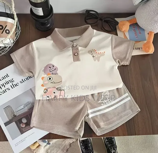 2 Piece Polo Shirt and Down Set for Boys - 1