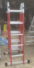 Multipurpose 20ft Fiberglass Ladder (20 Steps) - 2