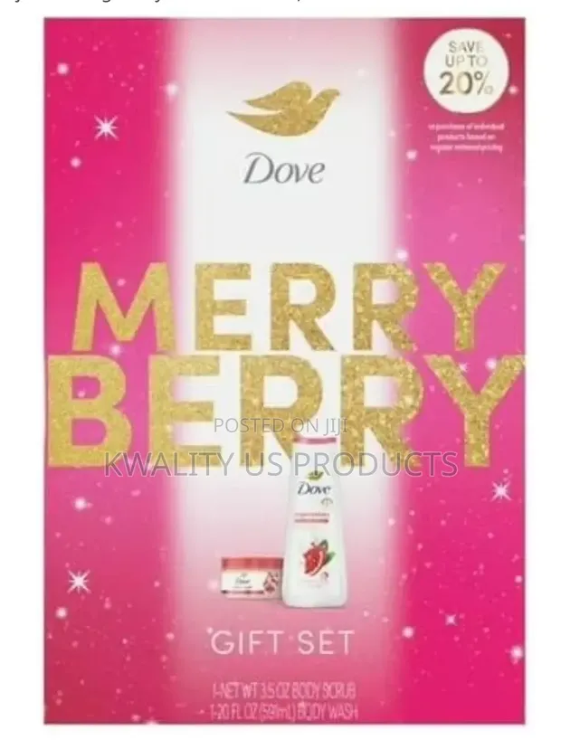 Dove Merry Berry Body Wash and Body Scrub Gift Set - 1