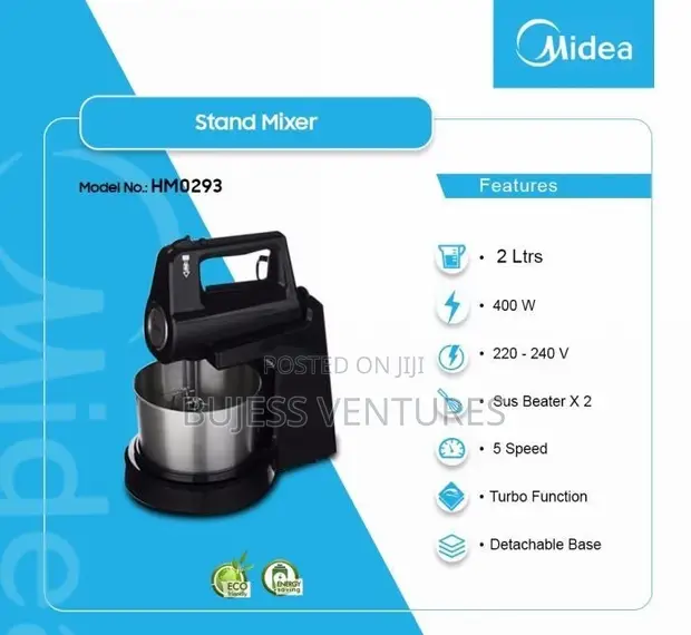 Midea 2L Electric Stand Mixer - 1
