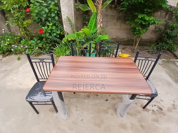 Durable Dining Table with 4 Chairs - 1