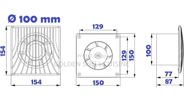 Awenta WA100 Ventilation Fan Ø100mm - 1