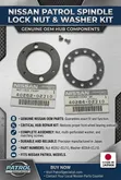 Genuine Nissan Patrol Spindle Lock Nut & Washer Kit - 1