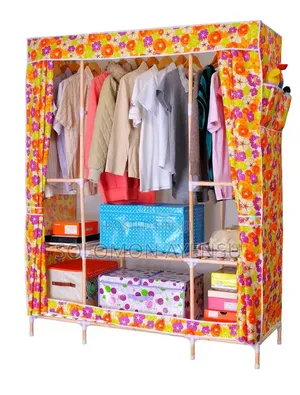Portable Foldable Fabric Wardrobe - Floral