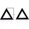 Black Edge Triangle Studs - 2