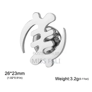 Sculpted Lapel Brooch - Gold-Tone