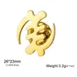 Sculpted Lapel Brooch - Gold-Tone - 2