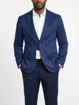 Alfani Navy Blue Suede Ceremonial Jacket - Men's US 36 - 1