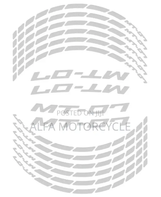 Yamaha MT-07 Reflective Wheel Rim Sticker Set (2014-2023) - 1
