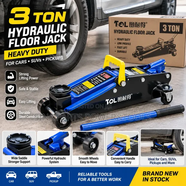 3 Ton Heavy Duty Hydraulic Floor Jack - 1