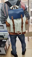 Genuine Leather Backpack - Multicolor - 4