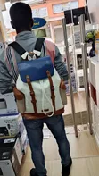 Genuine Leather Backpack - Multicolor - 5