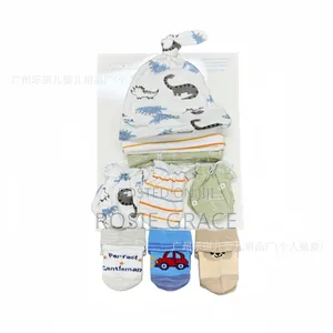 9 Pcs Newborn Hat, Socks, Mittens Set (0-6 Months)