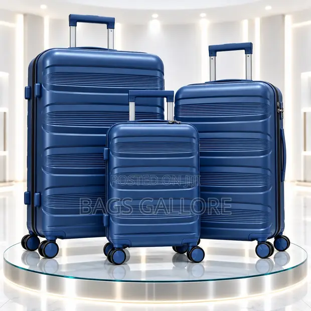 Blue Black Luggage Set - 3 Piece - 1
