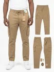 Designer Cargo Pants - Men's Brown Polycotton - 1