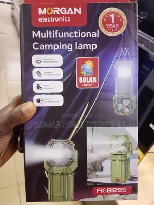 Multifunctional Solar Camping Light with Fan & Charger